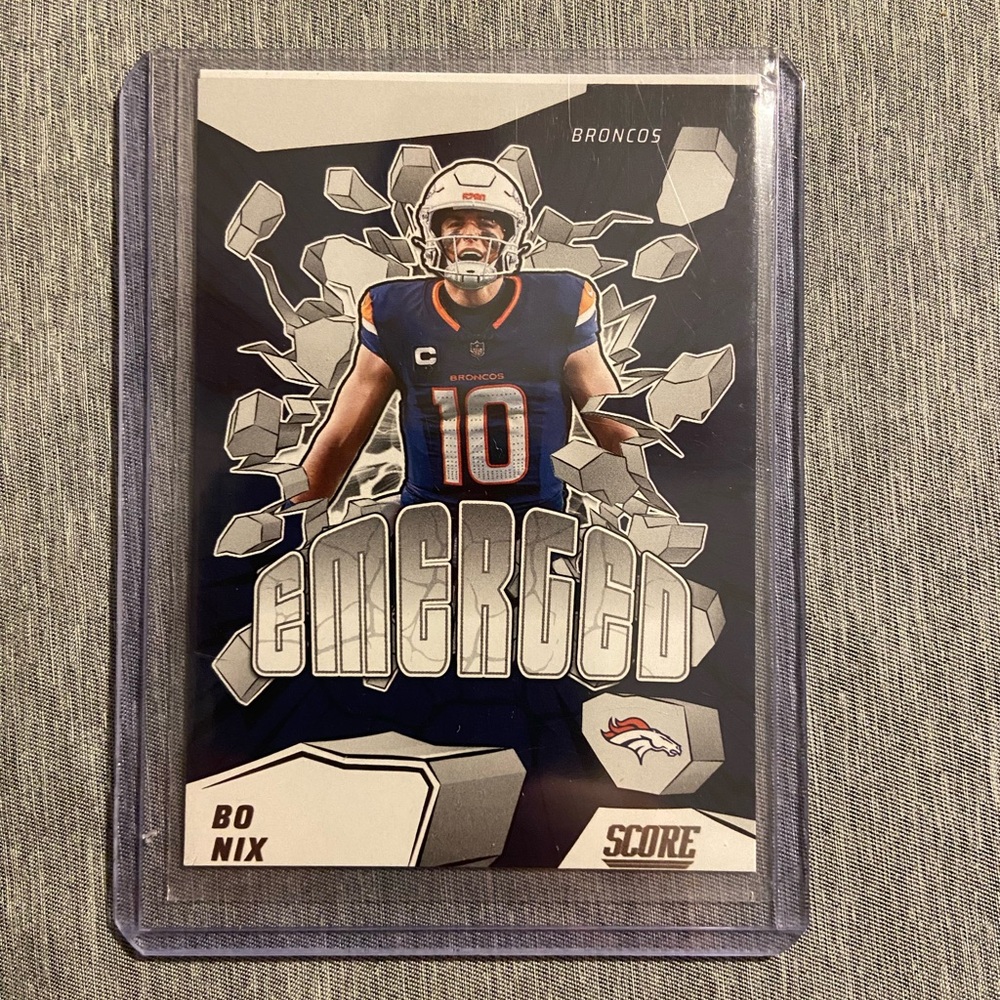 Bo Nix Denver Broncos 2025 Panini Score Emerged Football Card #5